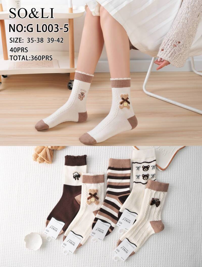 Skarpety  damskie Roz 35-42, Mix kolor Paczka 40 szt